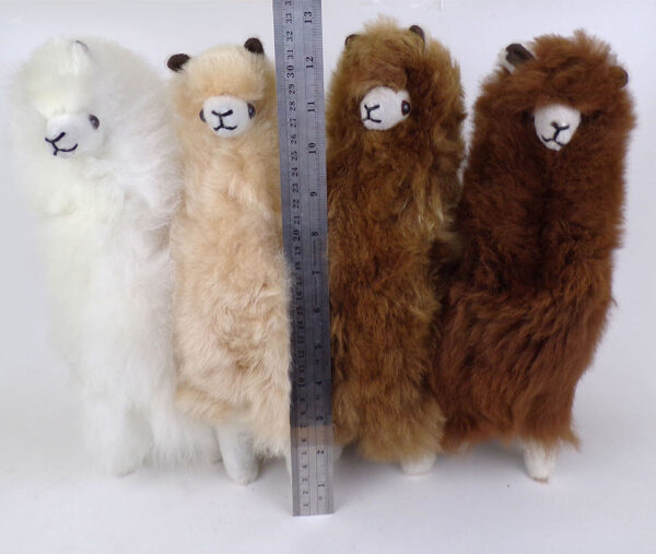 Unique 12" Inches Height stuffed animal plush alpaca suri fur