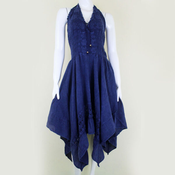 Organic cotton dress 4 points one size Summer jean denim