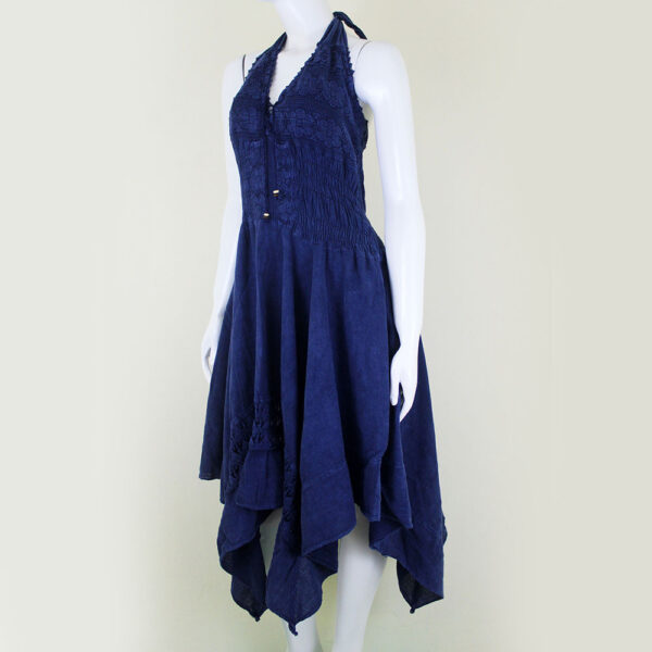 Organic cotton dress 4 points one size Summer jean denim