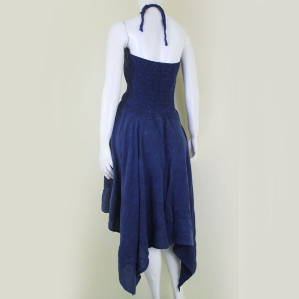 Organic cotton dress 4 points one size Summer jean denim - Image 3