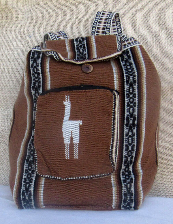 Backpack Woven Textiles Travelers Daypack Carry on Bag for Students
