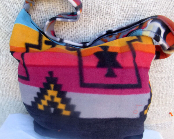 Unique shoulder bag native american design wool crossbody handmade purse travel - Image 3