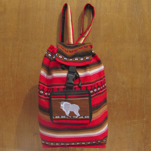 Geometric backpack in red