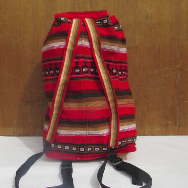Geometric backpack in red