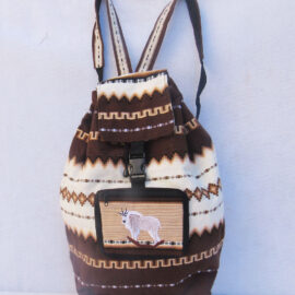 Travel bag, mountain wildlife goat design