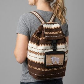 Travel bag, mountain wildlife goat design