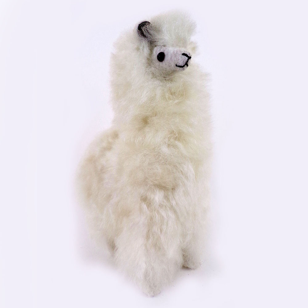Handmade Alpaca Fur Llama Teddy: 10″ Peruvian Plush Toy - Image 2